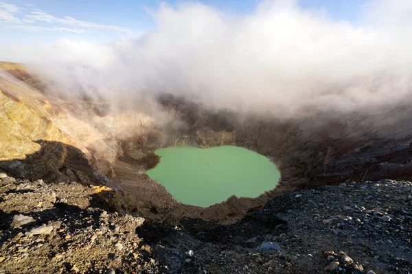 Vulkanen Santa Ana Kratersjön Salvador Efter Bearbetning Med Hjälp Exponering — Stockfoto