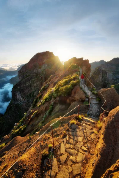 Wanderung Vom Pico Arieiro Nach Ruivo Auf Madeira Portugal Nachbearbeitet — Stockfoto