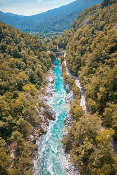Soca River Triglav National Park Slovenia Post Processed Using Exposure — Stock Photo, Image