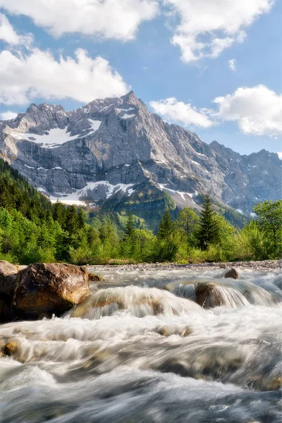 Valle Hinterriss Los Alpes Austríacos Verano 2021 Después Ser Procesado —  Fotos de Stock