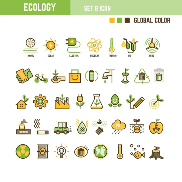 Ecology set of  icons — Stock Vector