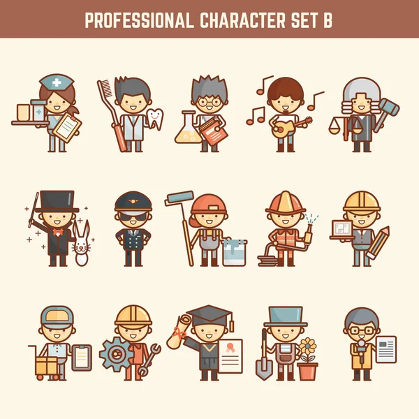 Professional character set — Stock Vector