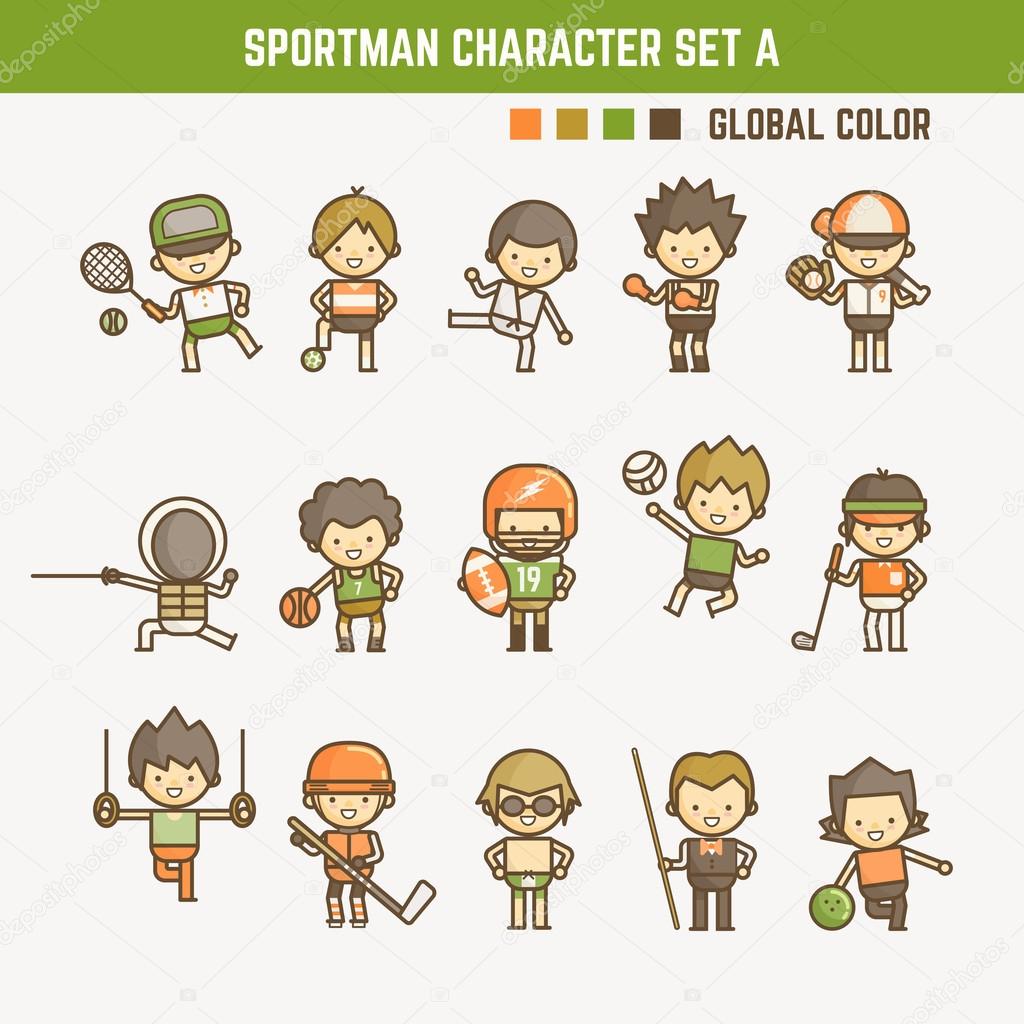 sportman character set