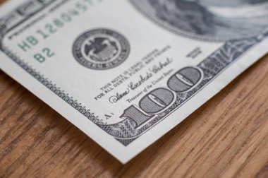 100 dolar yakın plan, finans ve borsa.