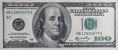 Yüz Dolarlık banknotlar. Dolar Kapanışı Konsepti