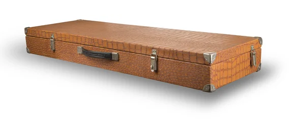 Стара валіза зі шкіри крокодила — стокове фото