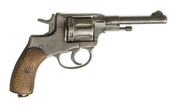 Револьвер ізольований на білому — стокове фото