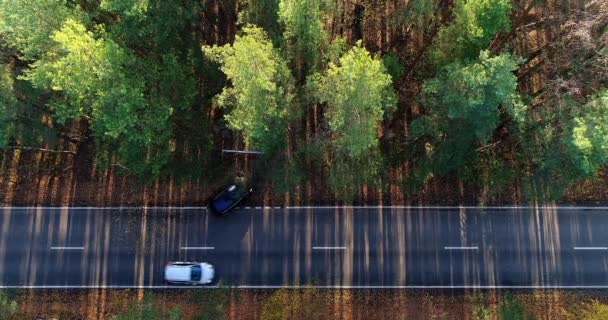 Deslizamiento Del Coche Persecución Maldita Sea Vista Aérea — Vídeos de Stock