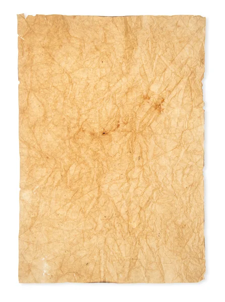 De oude, verfrommeld papier textuur — Stockfoto