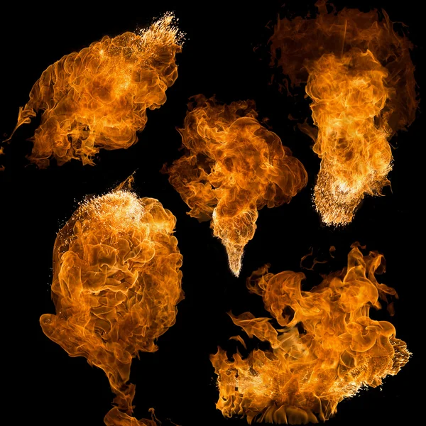 テクスチャ火のセット — ストック写真
