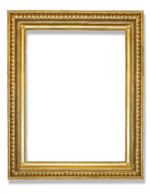 Altın Çerçeve. Altın yaldızlı sanat ve el sanatları desen resim çerçevesi.