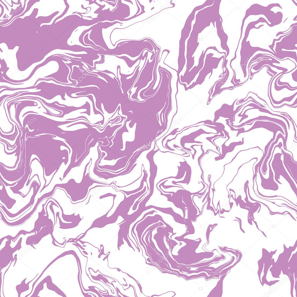 Vector Marble Texture in Light Pink. Ink Marbling Paper Background. Elegant Luxury Backdrop. Liquid Paint Swirled Patterns. Japanese Suminagashi or Turkish Ebru Technique
