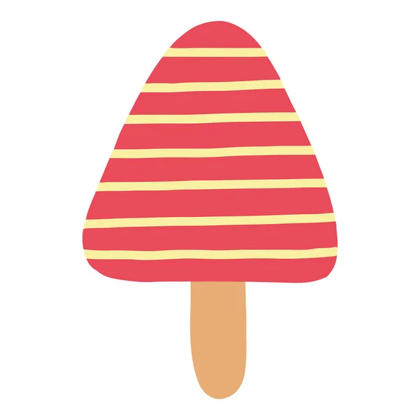 Vector Illustration Ice Cream White Background Isolated Icon — Stock Vector
