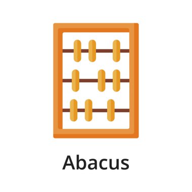 Abaküs düz vektör çizimi. Tek bir nesne. Beyaz üzerine dizayn için simge