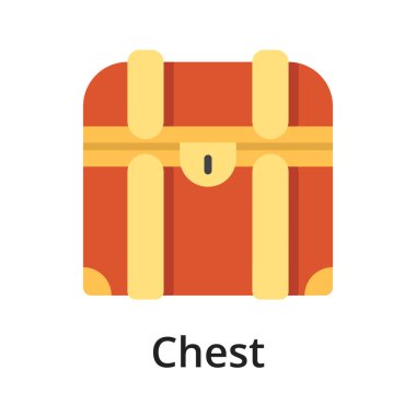 Göğüs düz vektör çizimi. Tek bir nesne. Beyaz üzerine dizayn için simge