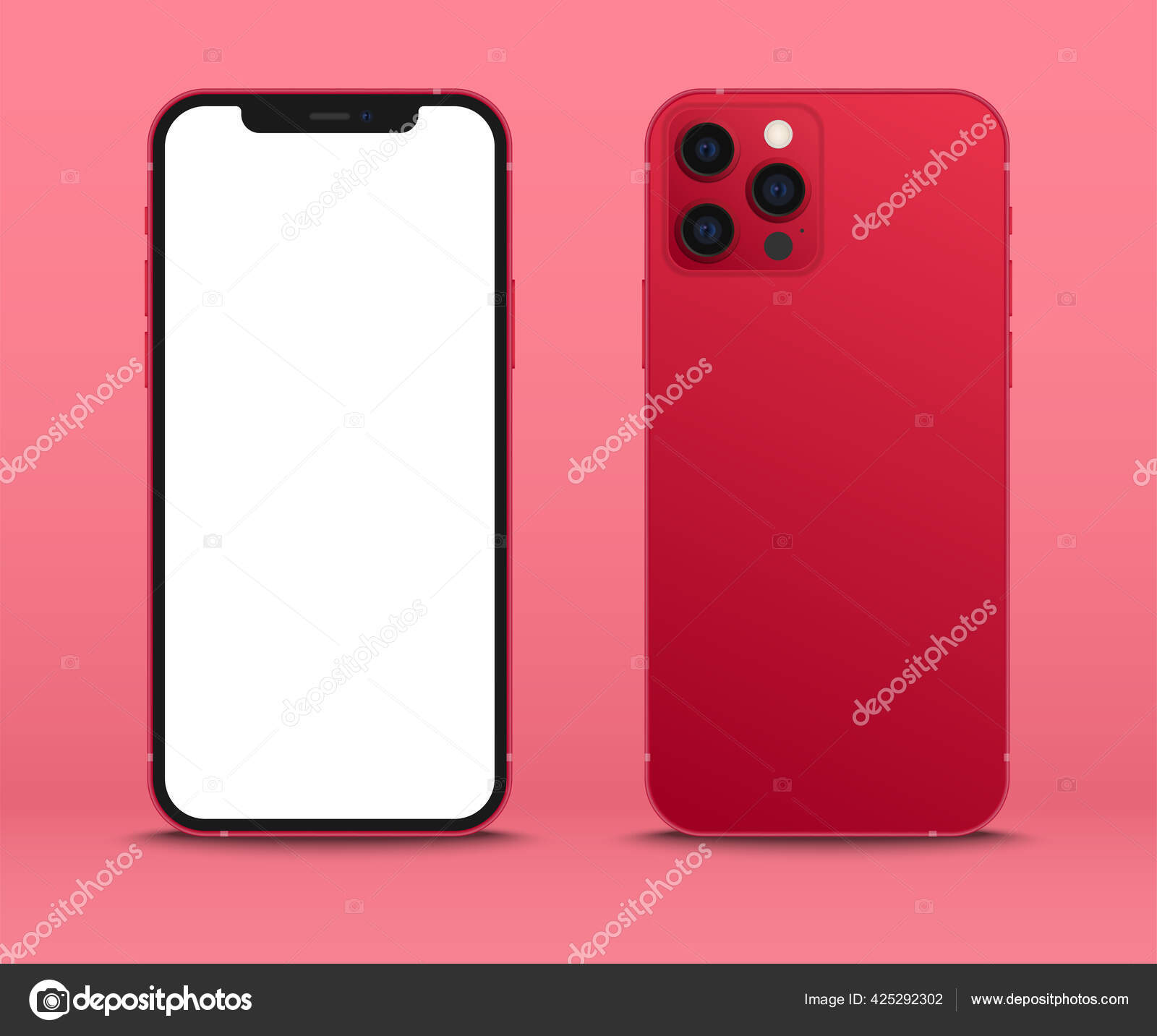 Ташкент Узбекистан Ноября 2020 Красный Iphone Про Макет Смартфон.