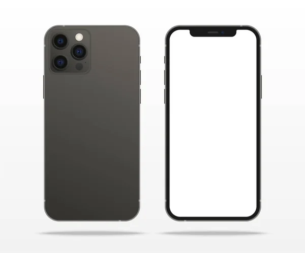 タシュケント Uzbekistan 2020年11月7日 黒のIphone 12プロモックアップ 白い画面でスマートフォンのモックアップ Iphone デバイスのモックアップ 新Iphone 12はApple ロイヤリティフリーのストックイラスト