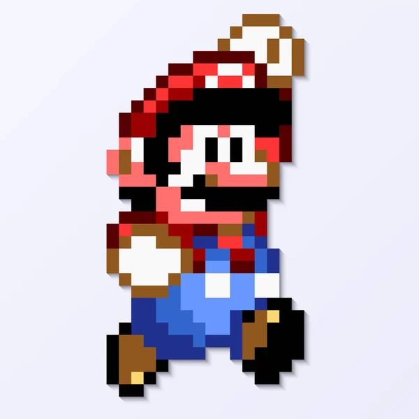 Ташкент Узбекистан Ноября 2020 Super Mario World Pixelated Retro Video — стоковый вектор