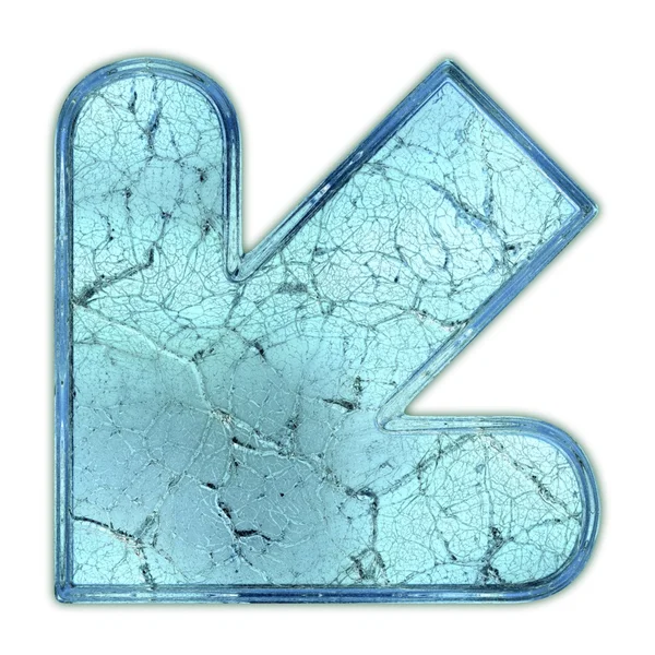 Cracked glass arrow — Stock Photo, Image