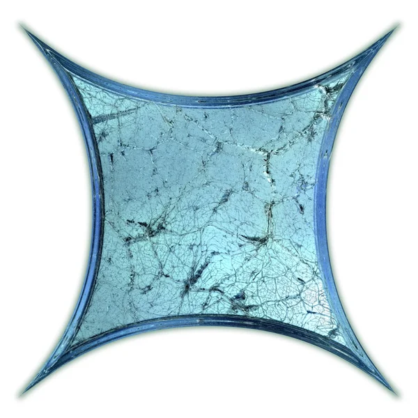 Forma de vidro rachado — Fotografia de Stock