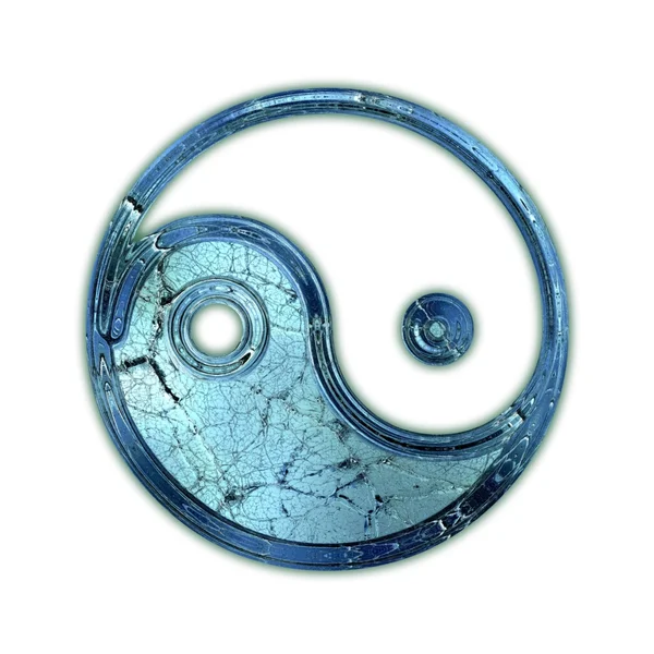 Yin yang símbolo — Fotografia de Stock