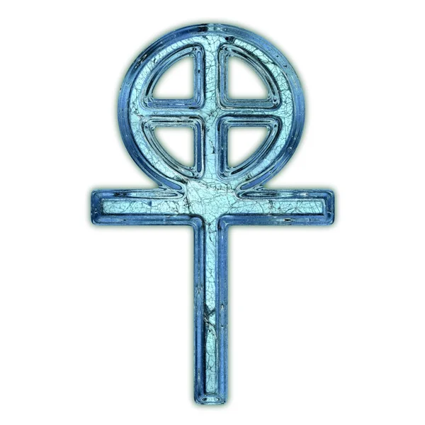 Christliches Kreuz auf weißem Hintergrund — Stockfoto