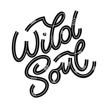 Vahşi Ruh karalama tarzında harfler..