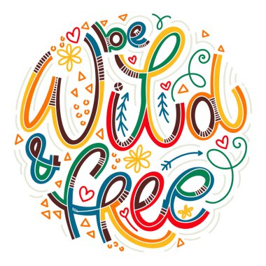 Karalama tarzında vahşi ve özgür harfler..