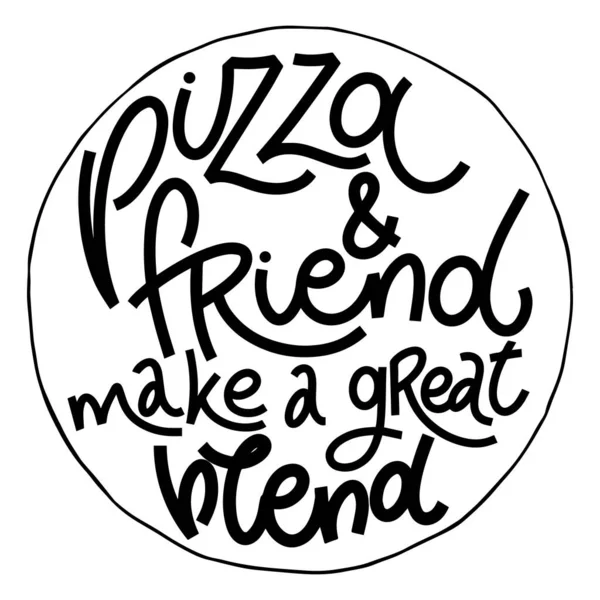 Pizza hakkında komik bir söz.. — Stok Vektör