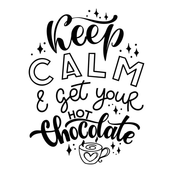 Citation de lettrage au chocolat. — Image vectorielle