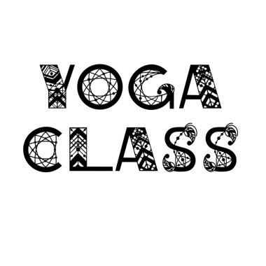 Popüler yoga alıntılarıyla el yazısı metni.