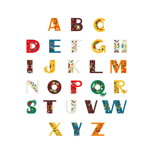 Alphabet de style tribal. — Image vectorielle