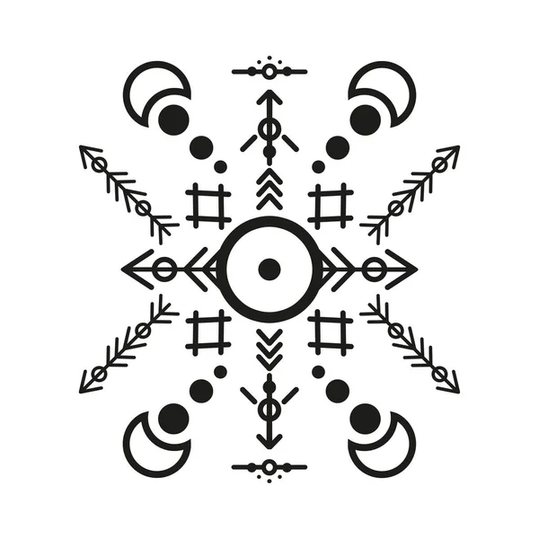 Set di ornamenti e frecce in stile tribale. — Vettoriale Stock