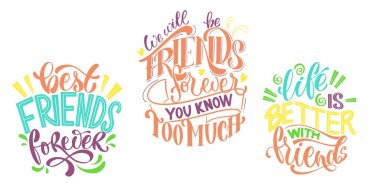 Quote about friends. clipart