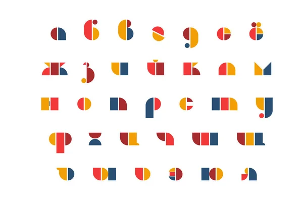 Lettres et chiffres Bauhaus. — Image vectorielle