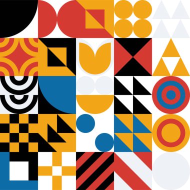 Kusursuz Bauhaus soyut vektör arkaplanı