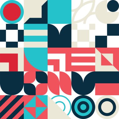 Kusursuz Bauhaus soyut vektör arkaplanı