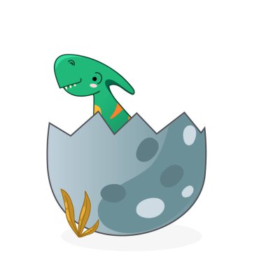 Şirin çizgi film dinozoru benekli yumurta..