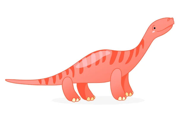 Lindo dinosaurio ilustración vector de dibujos animados. — Vector de stock