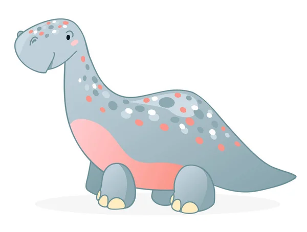 Cute dinosaur cartoon vector illustration. — Stock Vector