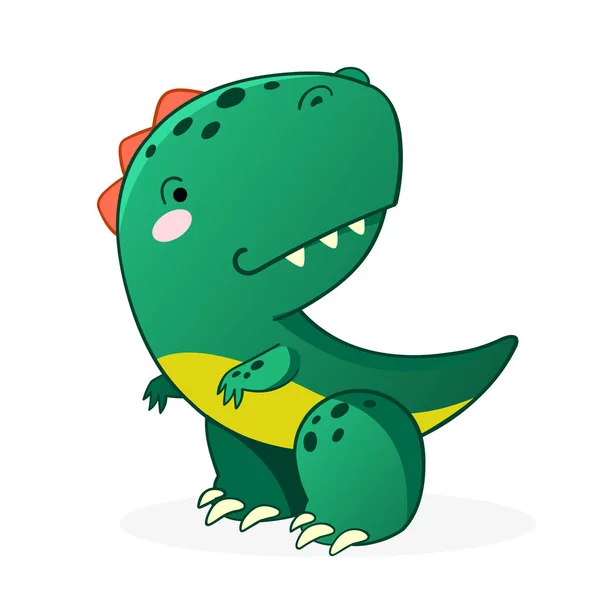 Carino dinosauro cartone animato vettoriale illustrazione. — Vettoriale Stock