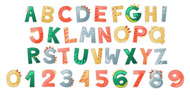 Çizgi film şirin dinozor alfabesi.