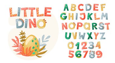 Çizgi film şirin dinozor alfabesi.