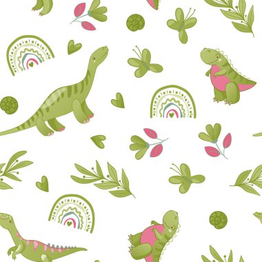 Kusursuz şirin dinozor deseni