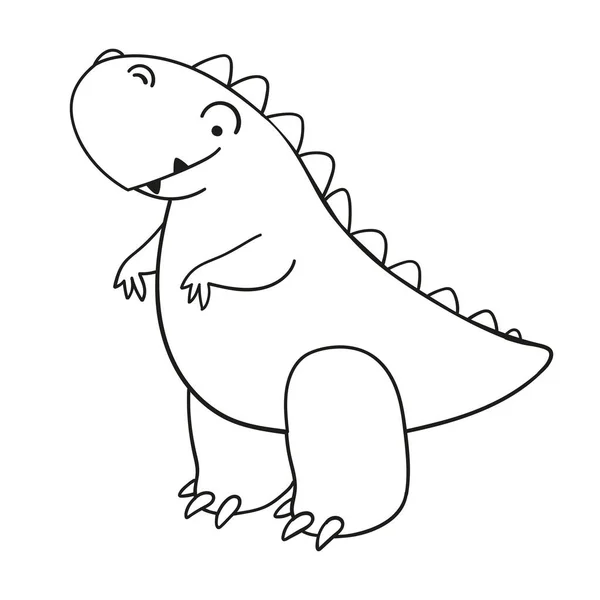 Симпатичный персонаж мультяшного динозавра для детей — стоковый вектор