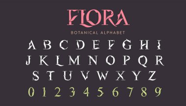 Vektör Çiçek Alfabesi
