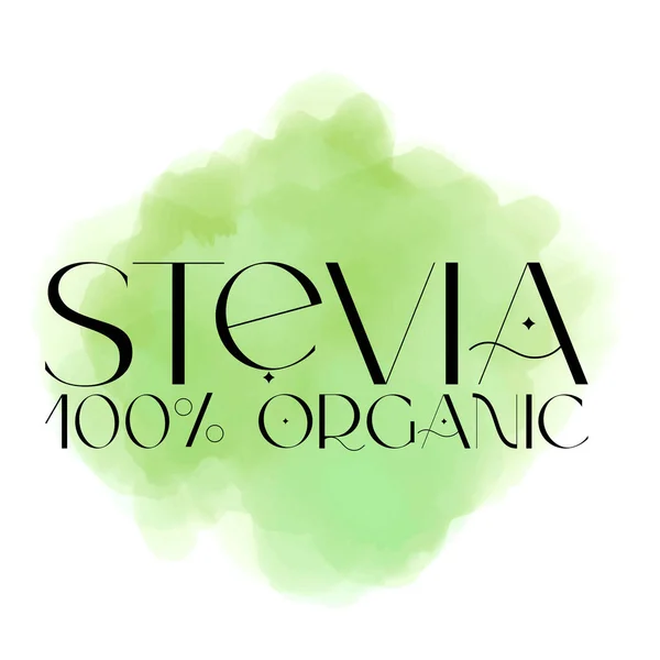 Ετικέτα βιολογικών τροφίμων Stevia. — Διανυσματικό Αρχείο