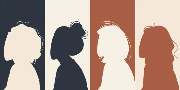 Femmes Silhouette de différents — Image vectorielle