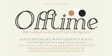 Modern sans serif zarafet yazı tipi.