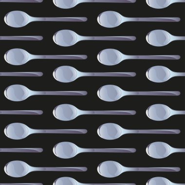 Kaşıklar pürüzsüz desen.